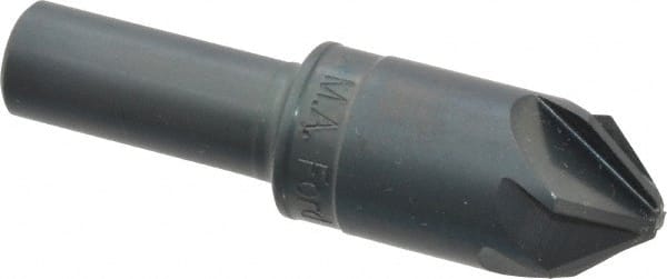 M.A. Ford - 3/4" Head Diam, 1/2" Shank Diam, 6 Flute 82° High Speed Steel Countersink - Eagle Tool & Supply