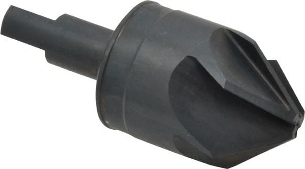 M.A. Ford - 1-1/4" Head Diam, 1/2" Shank Diam, 6 Flute 82° High Speed Steel Countersink - Eagle Tool & Supply