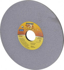 Norton - 8" Diam x 1-1/4" Hole x 1/4" Thick, I Hardness, 80 Grit Surface Grinding Wheel - Aluminum Oxide, Type 1, Medium Grade, 3,600 Max RPM, Vitrified Bond, No Recess - Eagle Tool & Supply