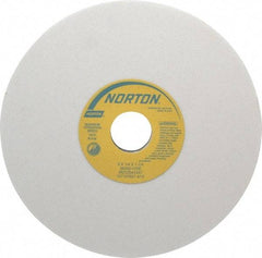 Norton - 8" Diam x 1-1/4" Hole x 1/4" Thick, I Hardness, 80 Grit Surface Grinding Wheel - Aluminum Oxide, Type 1, Medium Grade, 3,600 Max RPM, Vitrified Bond, No Recess - Eagle Tool & Supply