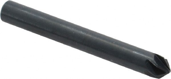 M.A. Ford - 1/4" Head Diam, 1/4" Shank Diam, 6 Flute 90° High Speed Steel Countersink - Eagle Tool & Supply