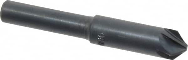 M.A. Ford - 5/16" Head Diam, 1/4" Shank Diam, 6 Flute 90° High Speed Steel Countersink - Eagle Tool & Supply