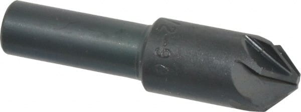 M.A. Ford - 1/2" Head Diam, 3/8" Shank Diam, 6 Flute 90° High Speed Steel Countersink - Eagle Tool & Supply