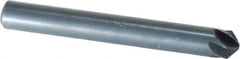 M.A. Ford - 1/4" Head Diam, 1/4" Shank Diam, 6 Flute 100° High Speed Steel Countersink - Bright Finish, 2" OAL, 0.06" Nose Diam, Single End, Straight Shank, Right Hand Cut - Eagle Tool & Supply