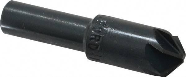 M.A. Ford - 1/2" Head Diam, 3/8" Shank Diam, 6 Flute 100° High Speed Steel Countersink - Eagle Tool & Supply