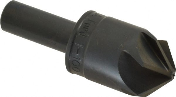 M.A. Ford - 1" Head Diam, 1/2" Shank Diam, 6 Flute 100° High Speed Steel Countersink - Eagle Tool & Supply