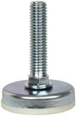 Vlier - 3/8-16 Bolt Thread, Stud Mount Leveling Pad & Mount - 300 Max Lb Capacity, 2" Base Diam - Eagle Tool & Supply