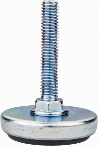 Vlier - 3/8-16 Bolt Thread, Stud Mount Leveling Pad & Mount - 300 Max Lb Capacity, 2" Base Diam - Eagle Tool & Supply