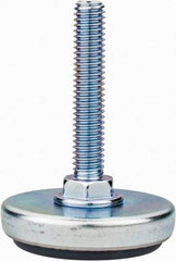 Vlier - 3/8-16 Bolt Thread, Stud Mount Leveling Pad & Mount - 300 Max Lb Capacity, 2" Base Diam - Eagle Tool & Supply