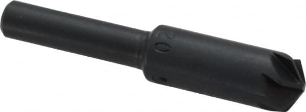 M.A. Ford - 3/8" Head Diam, 1/4" Shank Diam, 6 Flute 120° High Speed Steel Countersink - Eagle Tool & Supply
