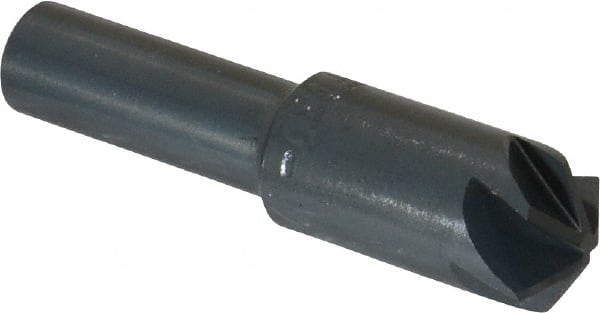 M.A. Ford - 1/2" Head Diam, 3/8" Shank Diam, 6 Flute 120° High Speed Steel Countersink - Eagle Tool & Supply