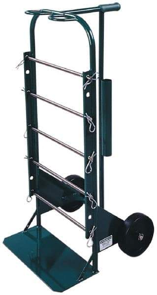 Greenlee - 300 Lb Capacity, 22-1/2" Wide x 23" Long x 47" High Wire Cart - 5 Slot, 15 Spool, Steel - Eagle Tool & Supply