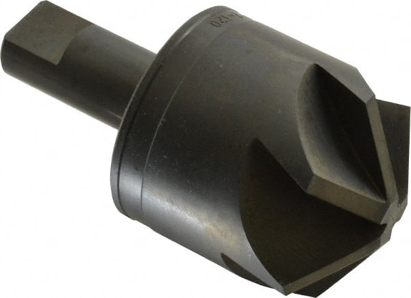M.A. Ford - 2" Head Diam, 3/4" Shank Diam, 6 Flute 120° High Speed Steel Countersink - Eagle Tool & Supply