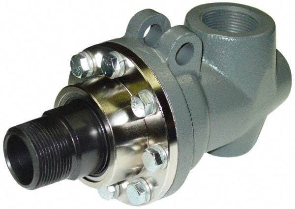 Barco - 1-1/4 NPT Right Hand Rotor Thread, 1-1/4" NPT Port, 8-5/8" Body Length, Single Flow, High Temperature (Hot Oil), Rotary Union - 300 Max RPM, 100 Max Hot Oil psi - Eagle Tool & Supply