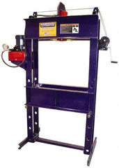 Omega Lift Equipment - 100 Ton Hydraulic Shop Press - 10 Inch Stroke, 1 HP, Single Phase - Eagle Tool & Supply