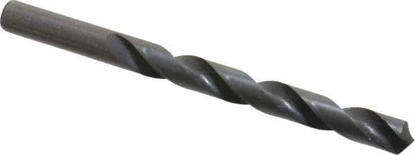 Hertel - 10.2mm 118° High Speed Steel Jobber Drill - Oxide Finish, Right Hand Cut, Spiral Flute, Straight Shank, 133mm OAL, Standard Point - Eagle Tool & Supply