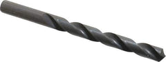 Hertel - 10.2mm 118° High Speed Steel Jobber Drill - Oxide Finish, Right Hand Cut, Spiral Flute, Straight Shank, 133mm OAL, Standard Point - Eagle Tool & Supply