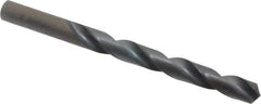 Hertel - 10.9mm 118° High Speed Steel Jobber Drill - Oxide Finish, Right Hand Cut, Spiral Flute, Straight Shank, 140mm OAL, Standard Point - Eagle Tool & Supply