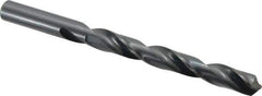 Hertel - 11.3mm 118° High Speed Steel Jobber Drill - Oxide Finish, Right Hand Cut, Spiral Flute, Straight Shank, 143mm OAL, Standard Point - Eagle Tool & Supply