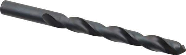 Hertel - 12.5mm 118° High Speed Steel Jobber Drill - Oxide Finish, Right Hand Cut, Spiral Flute, Straight Shank, 152mm OAL, Standard Point - Eagle Tool & Supply