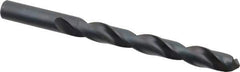 Hertel - 12.5mm 118° High Speed Steel Jobber Drill - Oxide Finish, Right Hand Cut, Spiral Flute, Straight Shank, 152mm OAL, Standard Point - Eagle Tool & Supply