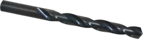 Hertel - 12.8mm 118° High Speed Steel Jobber Drill - Oxide Finish, Right Hand Cut, Spiral Flute, Straight Shank, 152mm OAL, Standard Point - Eagle Tool & Supply