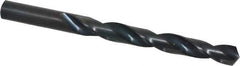 Hertel - 12.8mm 118° High Speed Steel Jobber Drill - Oxide Finish, Right Hand Cut, Spiral Flute, Straight Shank, 152mm OAL, Standard Point - Eagle Tool & Supply