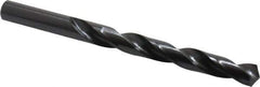 Hertel - 13.5mm 118° High Speed Steel Jobber Drill - Oxide Finish, Right Hand Cut, Spiral Flute, Straight Shank, 168mm OAL, Standard Point - Eagle Tool & Supply