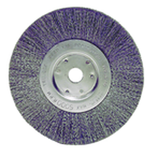 ‎6″ Diameter-1/2″-5/8″ Arbor Hole - Crimped Steel Wire Straight Wheel - Eagle Tool & Supply