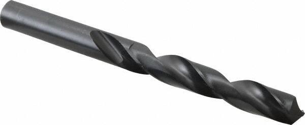 Hertel - 16.5mm 118° High Speed Steel Jobber Drill - Oxide Finish, Right Hand Cut, Spiral Flute, Straight Shank, 181mm OAL, Standard Point - Eagle Tool & Supply