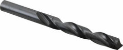 Hertel - 16.5mm 118° High Speed Steel Jobber Drill - Oxide Finish, Right Hand Cut, Spiral Flute, Straight Shank, 181mm OAL, Standard Point - Eagle Tool & Supply