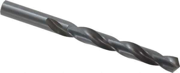 Hertel - 17mm 118° High Speed Steel Jobber Drill - Oxide Finish, Right Hand Cut, Spiral Flute, Straight Shank, 194mm OAL, Standard Point - Eagle Tool & Supply