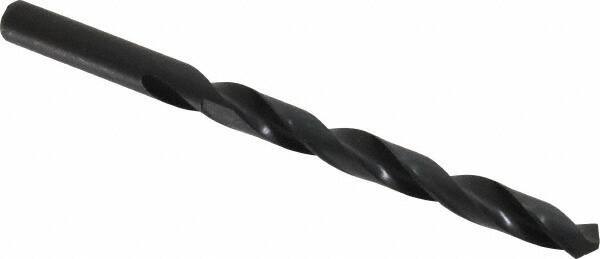 Hertel - 8.2mm 118° High Speed Steel Jobber Drill - Oxide Finish, Right Hand Cut, Spiral Flute, Straight Shank, 117mm OAL, Standard Point - Eagle Tool & Supply
