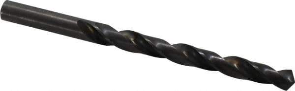 Hertel - 8.6mm 118° High Speed Steel Jobber Drill - Oxide Finish, Right Hand Cut, Spiral Flute, Straight Shank, 121mm OAL, Standard Point - Eagle Tool & Supply