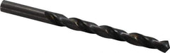 Hertel - 8.6mm 118° High Speed Steel Jobber Drill - Oxide Finish, Right Hand Cut, Spiral Flute, Straight Shank, 121mm OAL, Standard Point - Eagle Tool & Supply