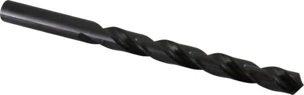 Hertel - 9mm 118° High Speed Steel Jobber Drill - Oxide Finish, Right Hand Cut, Spiral Flute, Straight Shank, 124mm OAL, Standard Point - Eagle Tool & Supply