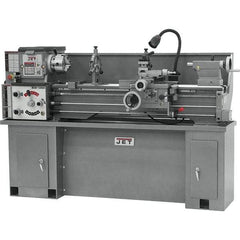 Jet - 13" Swing, 120" Between Centers, 230 Volt, Single Phase Bench Lathe - 5MT Taper, 2 hp, 70 to 1,600 RPM, 1-3/8" Bore Diam - Eagle Tool & Supply