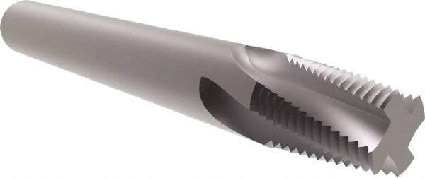Allied Machine and Engineering - 1-11 BSPT, 0.62" Cutting Diam, 4 Flute, Solid Carbide Helical Flute Thread Mill - Internal/External Thread, 1.546" LOC, 4" OAL, 5/8" Shank Diam - Eagle Tool & Supply