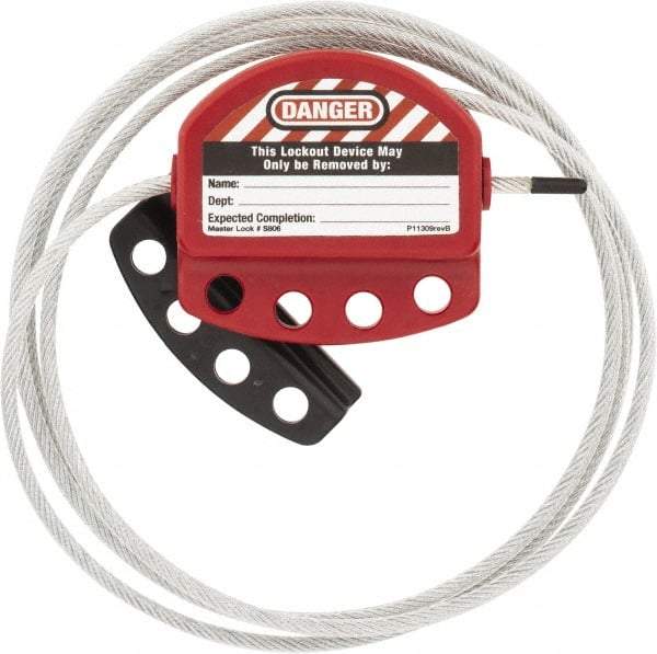 Master Lock - Cable Lockouts Cable Length (Feet): 6 Number of Lockout Points: 4 - Eagle Tool & Supply