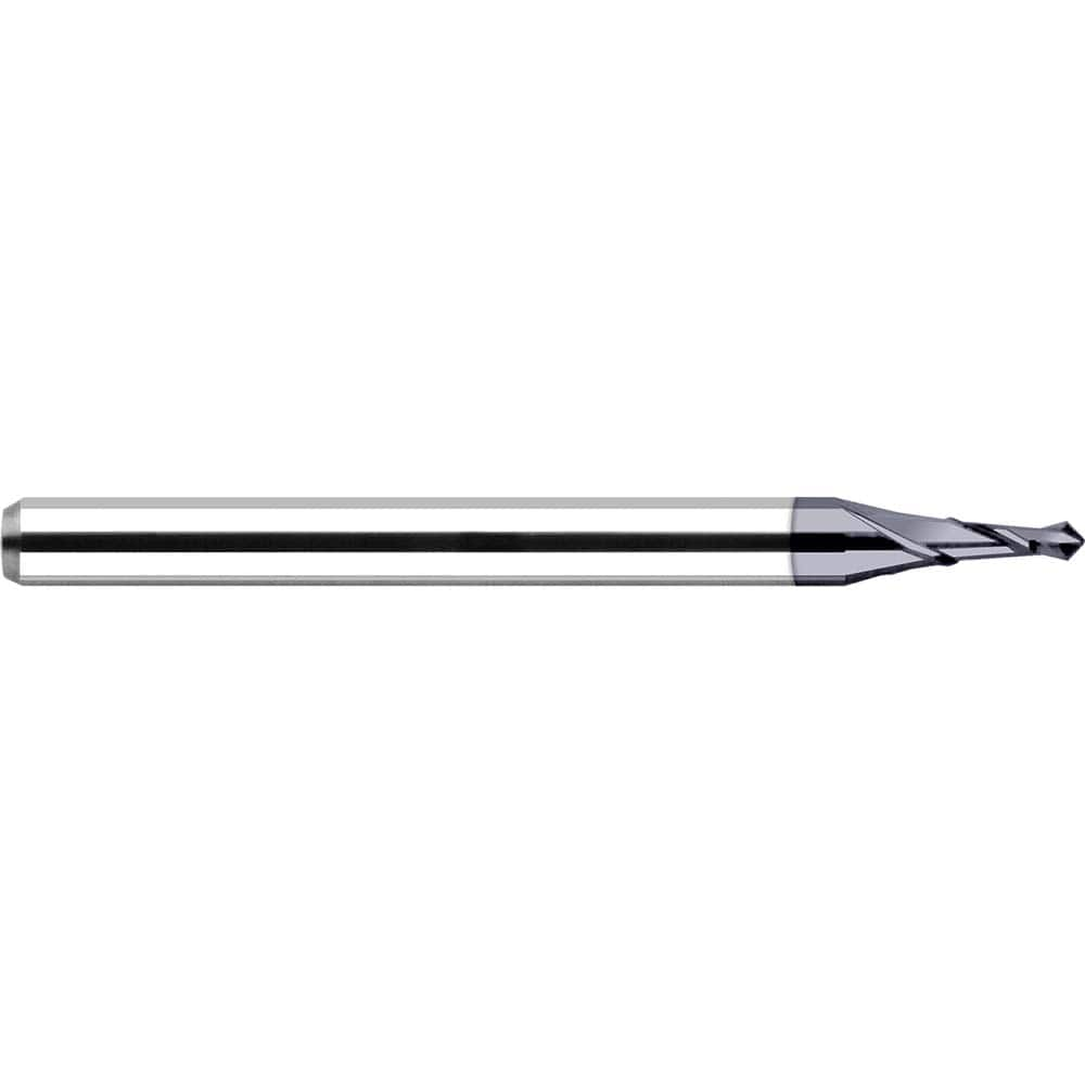 Harvey Tool - 0.09" Body Diam, 90°, 1-1/2" OAL, 2-Flute Solid Carbide Spotting Drill - Exact Industrial Supply