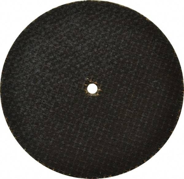 Made in USA - 2-1/2" 46 Grit Aluminum Oxide Cutoff Wheel - 1/16" Thick, 1/8" Arbor, 24,450 Max RPM, Use with Die Grinders - Eagle Tool & Supply