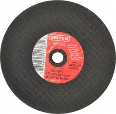 Value Collection - 4" 36 Grit Aluminum Oxide Cutoff Wheel - 1/8" Thick, 3/8" Arbor, 19,000 Max RPM, Use with Die Grinders - Eagle Tool & Supply