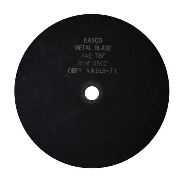 Made in USA - 10" 46 Grit Aluminum Oxide Cutoff Wheel - 1/16" Thick, 5/8" Arbor, 6,500 Max RPM, Use with Chop Saws - Eagle Tool & Supply