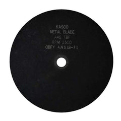 Made in USA - 10" 46 Grit Aluminum Oxide Cutoff Wheel - 1/16" Thick, 5/8" Arbor, 6,500 Max RPM, Use with Chop Saws - Eagle Tool & Supply