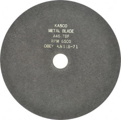 Made in USA - 10" 46 Grit Aluminum Oxide Cutoff Wheel - 1/16" Thick, 1-1/4" Arbor, 6,500 Max RPM, Use with Chop Saws - Eagle Tool & Supply