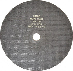 Made in USA - 12" 36 Grit Aluminum Oxide Cutoff Wheel - 3/32" Thick, 1-1/4" Arbor, 5,095 Max RPM, Use with Chop Saws - Eagle Tool & Supply