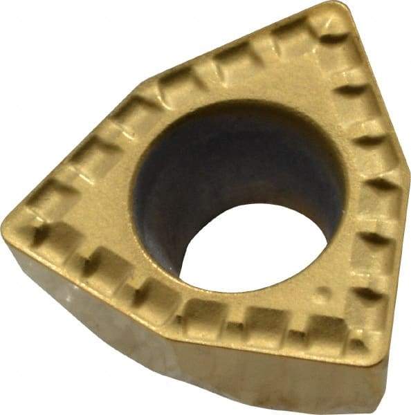 Kennametal - DFT030304 LD Grade KC720 Carbide Indexable Drill Insert - TiN Finish, Trigon, 6mm Inscribed Circle - Eagle Tool & Supply