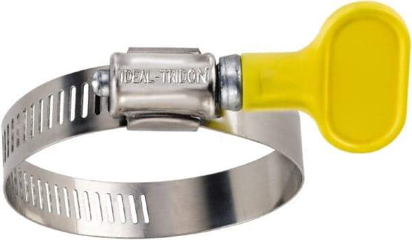 IDEAL TRIDON - SAE Size 36, 1-3/4 to 2-3/4" Diam, Stainless Steel Turn-Key Worm Drive Clamp - 1/2" Wide, Material Grade 201, Series 5Y - Eagle Tool & Supply