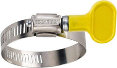 IDEAL TRIDON - SAE Size 6, 3/8 to 7/8" Diam, Stainless Steel Turn-Key Worm Drive Clamp - 5/16" Wide, Material Grade 201, Series 5Y - Eagle Tool & Supply