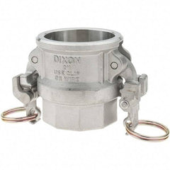 Dixon Valve & Coupling - 2" Stainless Steel Cam & Groove Suction & Discharge Hose Female Coupler Female NPT Thread - Part D, 2" EZ Boss-Lock Thread, 250 Max psi - Eagle Tool & Supply